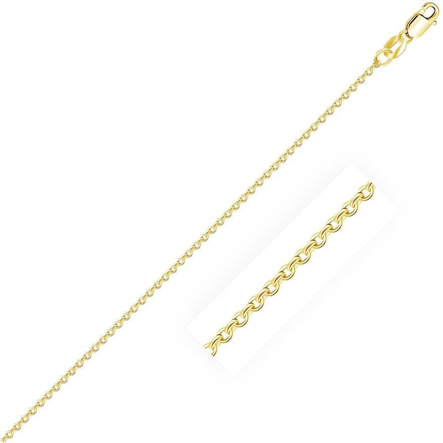 10k Yellow Gold Cable Chain 1.1mm-rx70007-18