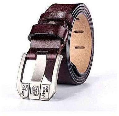 Jeep Brown Leather Belt For Men