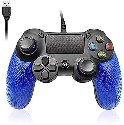 Wired Double Vibration Shock Gaming joystick PS4 Wired Controller Remote for PlayStation 4/PC/PS4 Pro/ PS4 Slim Cable Length 6.5ft