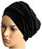 Easy To Wrap Black Velvet Turban For Ladies
