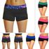 Summer Women's Mini Knockout Yoga Exercise Gym Workout Fitted Shorts Purple Starry Sky