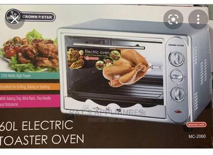 Crown Star 60 Litres Electric Oven + BBQ + Toaster + Grill Rotisserie