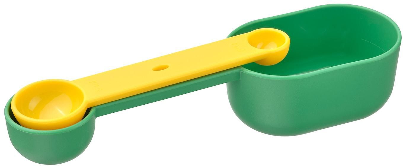 UPPFYLLD Measuring cup, set of 2 - bright green/bright yellow
