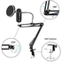 Professional Studio Condenser Microphone Suspension Boom Scissor Mic Arm Stand With Table Mounting Clamp Suitable For Blue Yeti Snowball