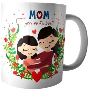 Mom You Are The Best Printed Mug White/Green/Red Standard
