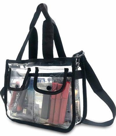 Clear Makeup Bag Transparent Toiletry with Strap Portable Cosmetic Case Airport Make-up Waterproof Shoulder Pouch Travel Business Wash for Men Women Kids