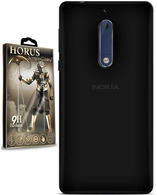 Horus Soft Cover for Nokia 5 - Black + Horus Glass Screen Protector