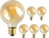 Light Bulb, E27 LED Filament Gold Bulb, 4 W LED Lamp Replaces 40 W, Not Dimmable, 2500 K Golden Light, 380 Lm, Amber Antique Bulb, Ideal For Restaurant, Cafe, Bar, Pack Of 6