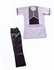 Kids Native Wear-White Top With Black Patch And Black Trouser