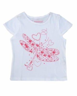 In extenso Girls Short Sleeve Graphic Tee - White