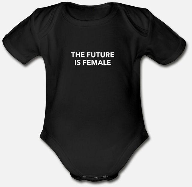 The Future Is Female Organic Short Sleeve Baby Bodysuit