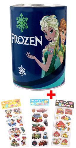 Generic Big Metal Money Saver Disney Shapes - Frozen Blue With Sticker Gift