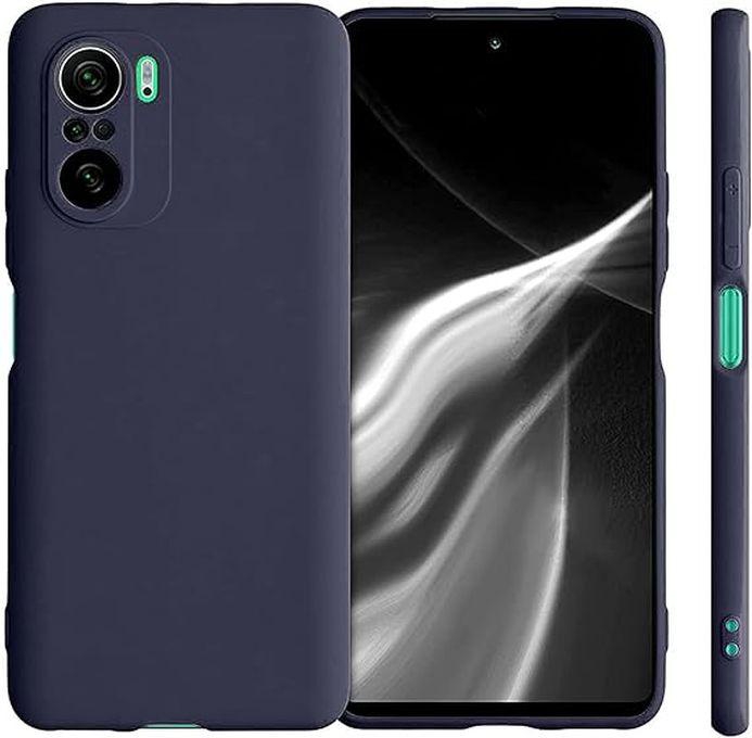 Silicone Padded Inside with Camera Protection Back Cover for Xiaomi Poco F3 (Navy)