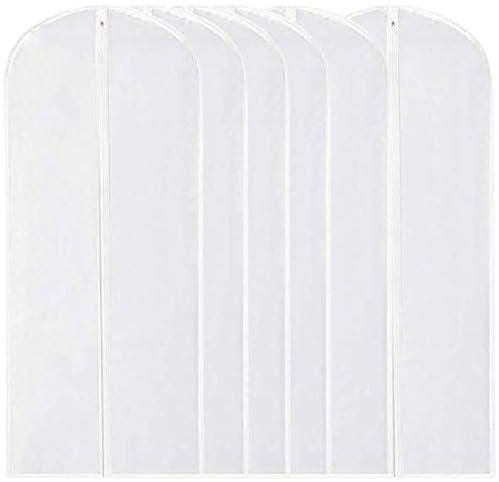 one year warranty_Pack of 6 Hanging Garment Bags Lightweight, Full Clear Zipper Suit Bag for Closet Storage or Travel Clothes Cover, Dust Cover Household Wardrobe Closet Organizer Size 60X120CM