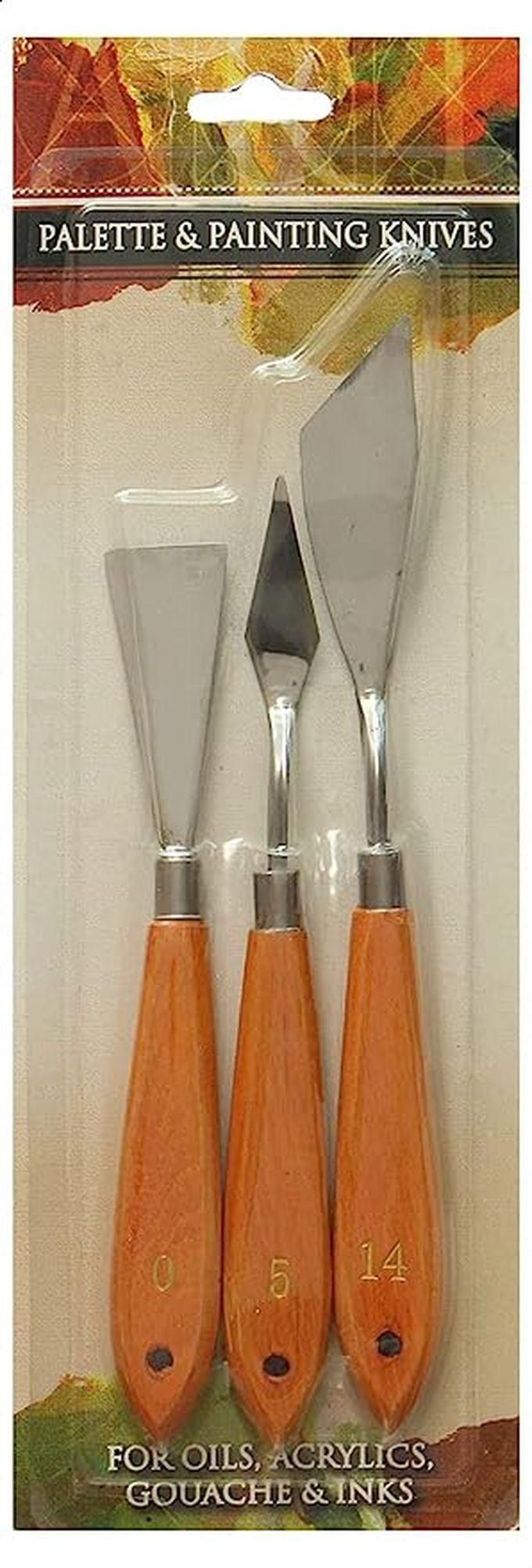 مجموعة من 3 سكاكين طلاء