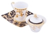 Sheffield Porcelain Tea Set - 13 Pieces - Cream Black