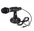 Generic 3.5mm Desktop Microphone With Removable Stand For PC - Black