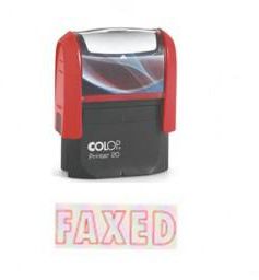 Colop 20/L Pre Inked Stamp, 14x38mm, "FAXED"