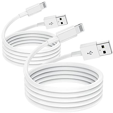 2 Pack Apple MFi Certified iPhone Charger 2M, Lightning Cable 2 metres Fast iPhone Charging Cord for Apple iPhone12/12mini/iPhone 11/11 Pro/11 Pro Max/X/XS/XR/XS Max /8/8 Plus iPad Airpods