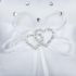 Generic White Double Heart Rhine Ring Pillow Wedding Ring