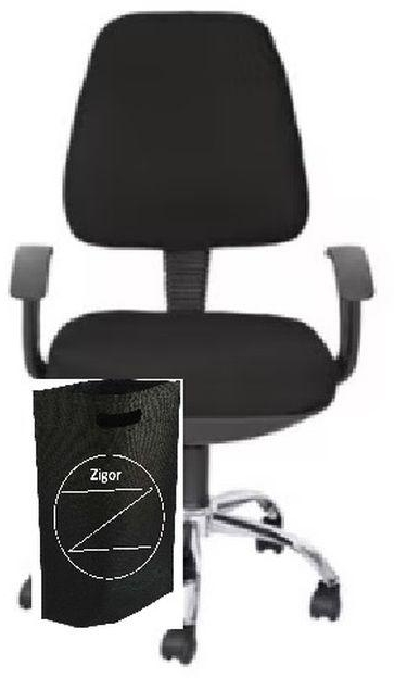 Office Chair- Black Leather Office Chair With Wheels+zigor Special Bag
