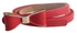 Eissely Women Candy Color Wild Bow Decoration Waistband Leather Belt Red