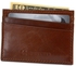 Alpine Swiss Front Pocket Wallet Minimalist Super Thin 5 Card Wallet Genuine Leather Brown