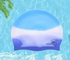 Dolphin قبعة سباحة سيليكون ضد المياه للكبار والصغار، متعدد الألوان