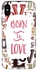 Polycarbonate Dual Layer Tough Case Cover Matte Finish For Apple iPhone X Born To Love
