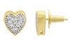 Shining Jewel Gold Plated Romantic Valentine Heart Studs with American Diamonds