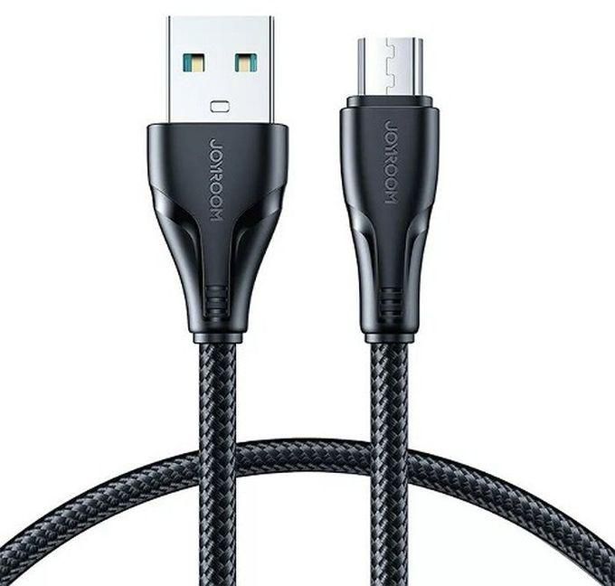 JOYROOM S-UM018A11 Surpass Series 2.4A USB-A To Micro Fast Charging Data Cable - 1.2M - Black.