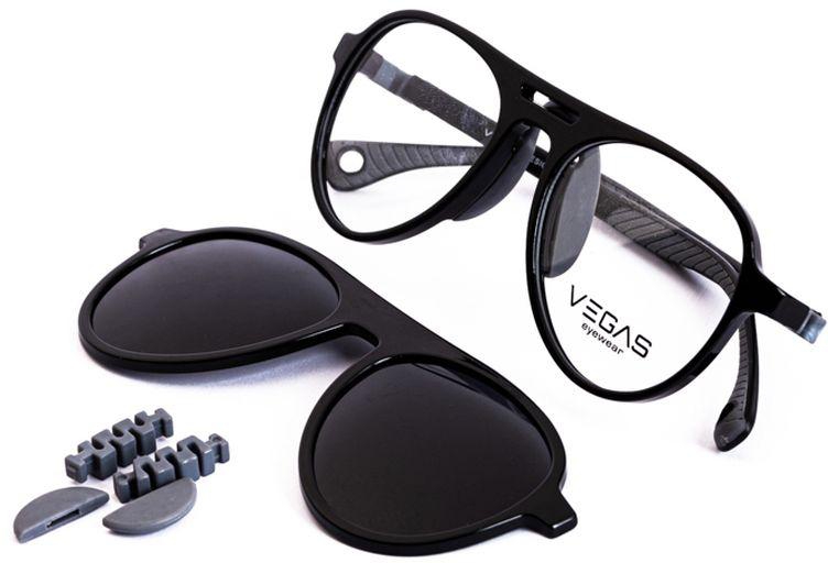 Vegas نظارة متعددة الغيارات اطفال - 19992 - اسود