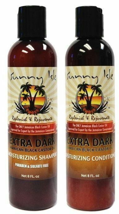 Sunny Isle Extra Dark Jamaican Black Castor Oil Moisturizing Shampoo And Conditioner - 8oz Combo
