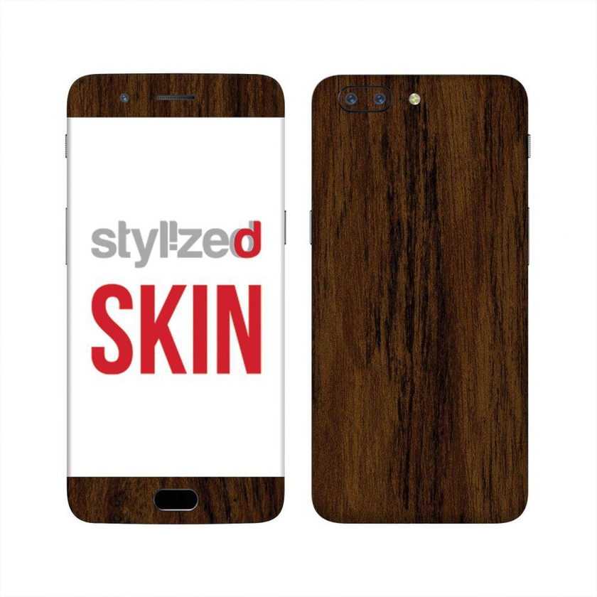 Stylizedd Premium Vinyl Skin Decal Body Wrap for OnePlus 5 - Wood Marine Teak