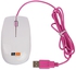 2B (MO16W) Optical wired mouse Piano finishing - Pink * White