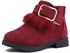 Girls' Boots Solid Color Hasp Decor Round Toe Stylish Ankle Boots