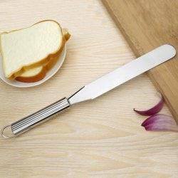 Kitchen Baking Tool Stainless Steel Spatula Smooth Cake Knife - Silver