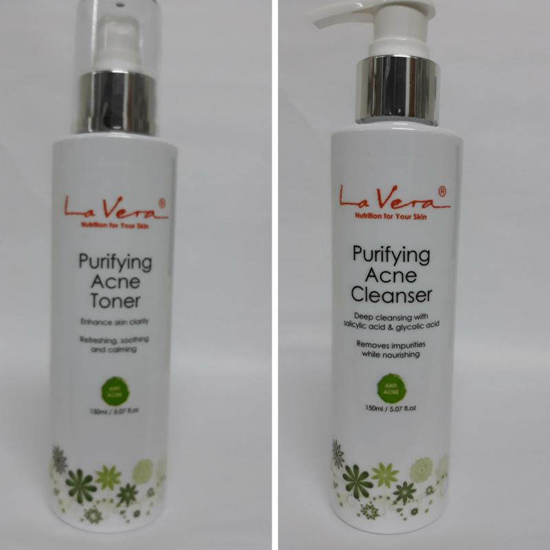 La Vera Skin Care Set: Lotion 300ml + Cleanser 150ml + Toner 150ml + Cream 30ml