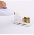 2 in 1 Manicure Cleaning Brush and Drill Bit Cleanser Tool White/Brown