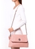 زينيف لندن حقيبة جلد صناعي لل نساء-زهري - حقائب بتصميم الاحزمة
