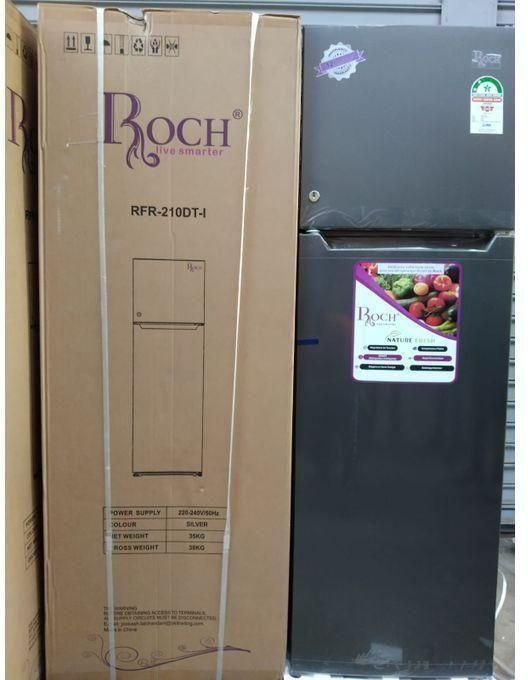Roch RFR-210DT-I Double Door Fridge, 168L - Silver
