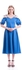 Solid Color Shoulder Tie Fastening Midi Dress - Size: XL (Blue)