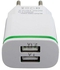 Universal Dual 2 USB Wall Charger LED Light Fast Charging Power Adapter Mini Car Charger EU Plug