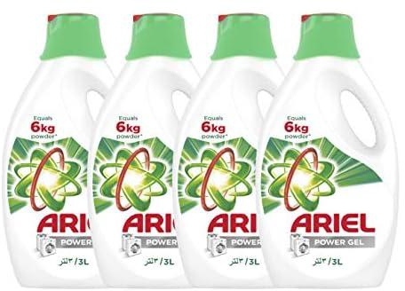 Ariel Automatic Liquid Gel, Original Scent, Ariel Liquid Detergent, Stain-Free Clean Laundry, Pack Of 4 X 3L