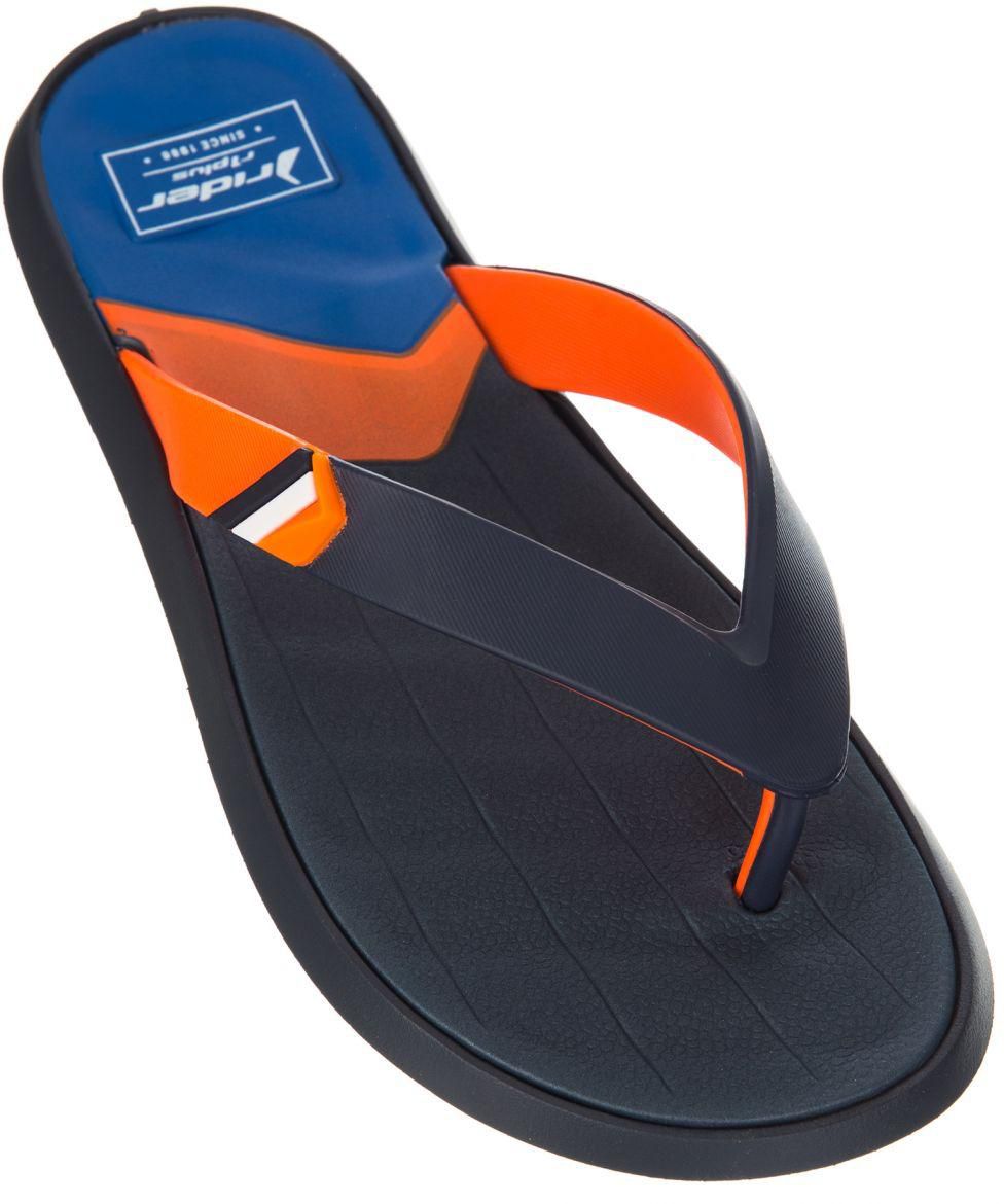 Rider 1093020771 Flip Flop For Men-Blue Orange, 41 EU