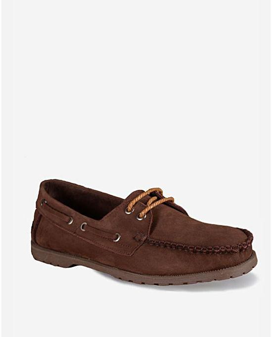 Divinch Suede Lace up Loafer - Brown