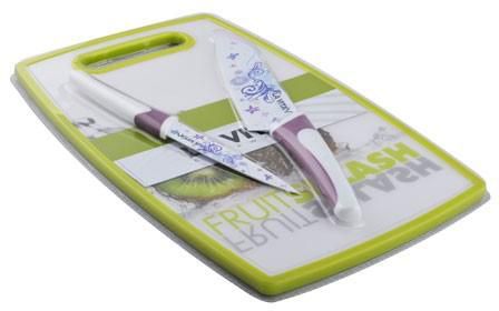 La Vita - 3 Pcs Pattern Knife Set + Cutting Board