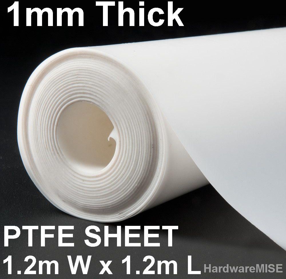 Hardwaremise PTFE Sheet White Plate Film 1mm x 1.2m x 1.2m