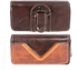 Belt case side pocket  for Apple iphone 6 Dark brown/orange