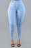 Fashion Sky Blue Women/Ladies High Waist Body Shaping Jeans